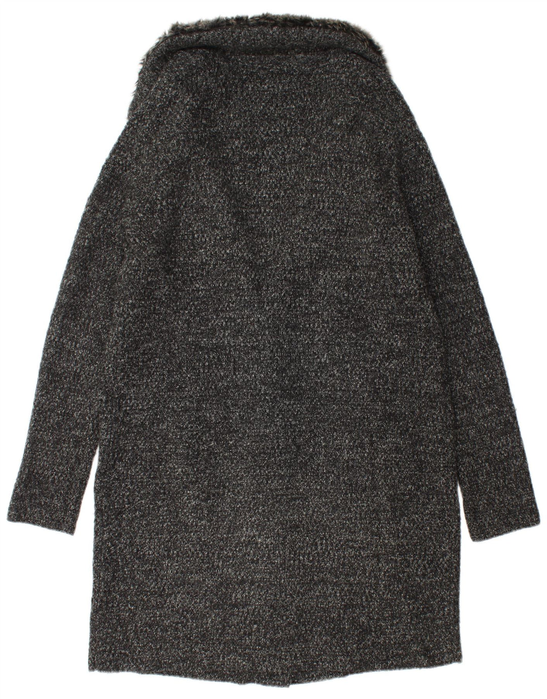 Zara γυναικείο πλεκτό πανωφόρι UK 10 Small Black flecked Acrylic