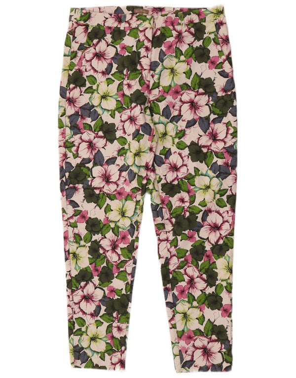 M&Co Γυναικείο Slim παντελόνι Chino UK 10 Small W28 L26 Πολύχρωμο Floral