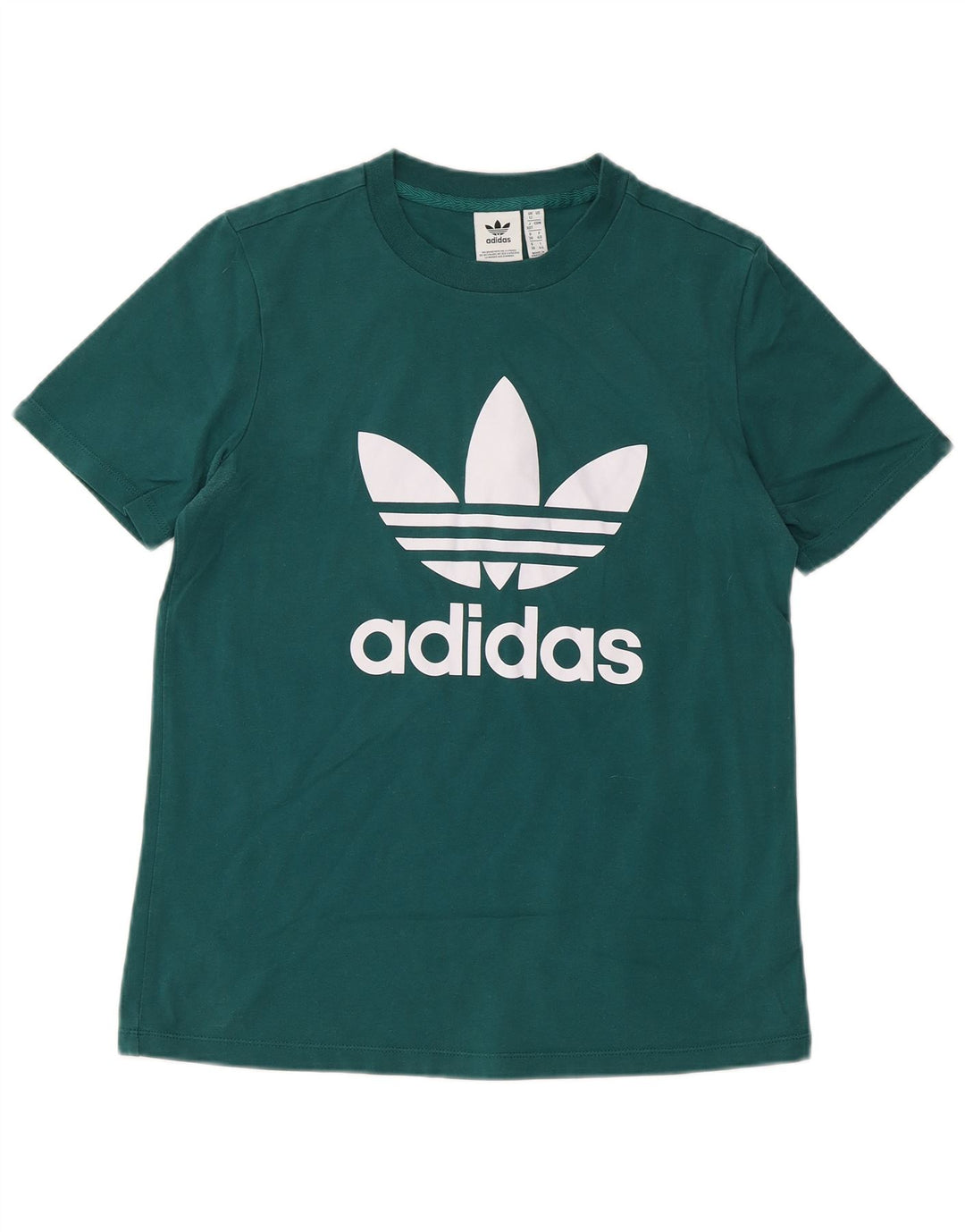 Γυναικείο γραφικό μπλουζάκι ADIDAS Top UK 12 Μεσαίο πράσινο βαμβακερό