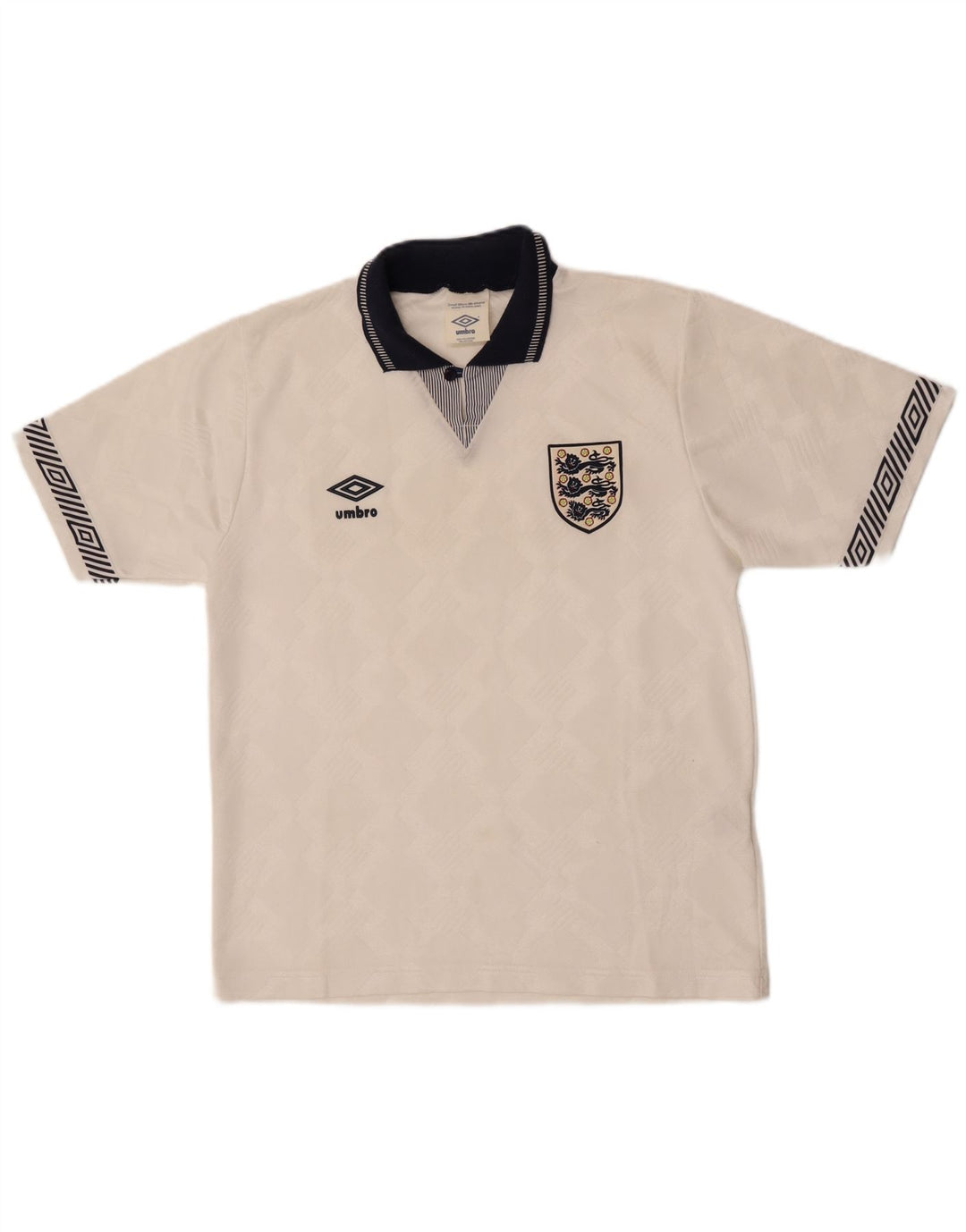 Umbro Mens Αγγλία 1990-1992 Γραφικά Τζέρσεϊ Κορυφαία Small White Sports