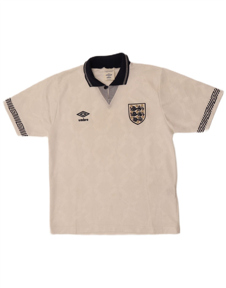Umbro Mens Αγγλία 1990-1992 Γραφικά Τζέρσεϊ Κορυφαία Small White Sports