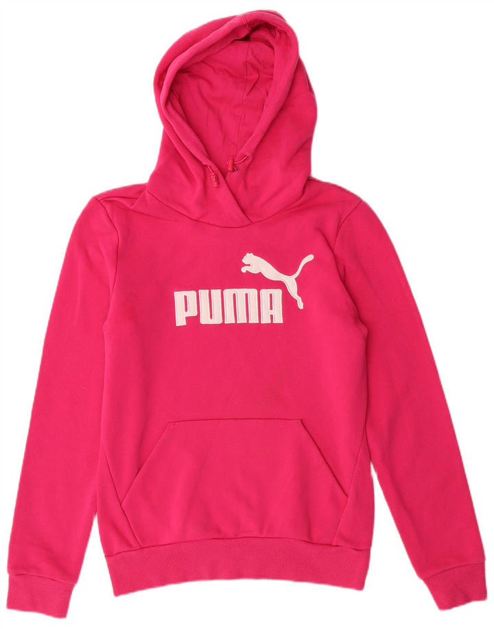 Γυναικεία κουκούλα με κουκούλα με γραφικά PUMA UK 10 Small ροζ βαμβακερό