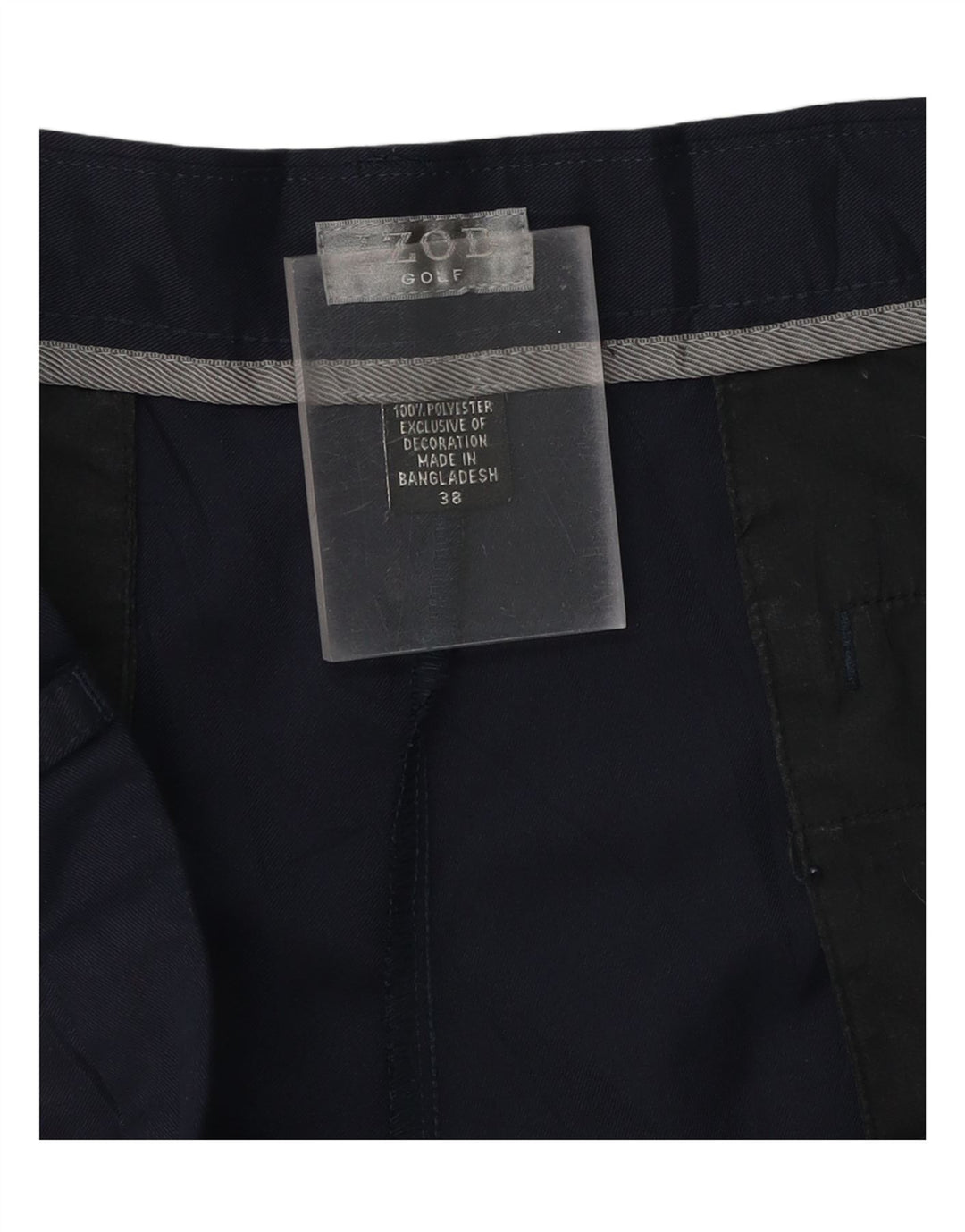 IZOD Mens Golf Pegged Chino Shorts W38 XL  Navy Blue Polyester Vintage Izod and Second-Hand Izod from Messina Hembry 