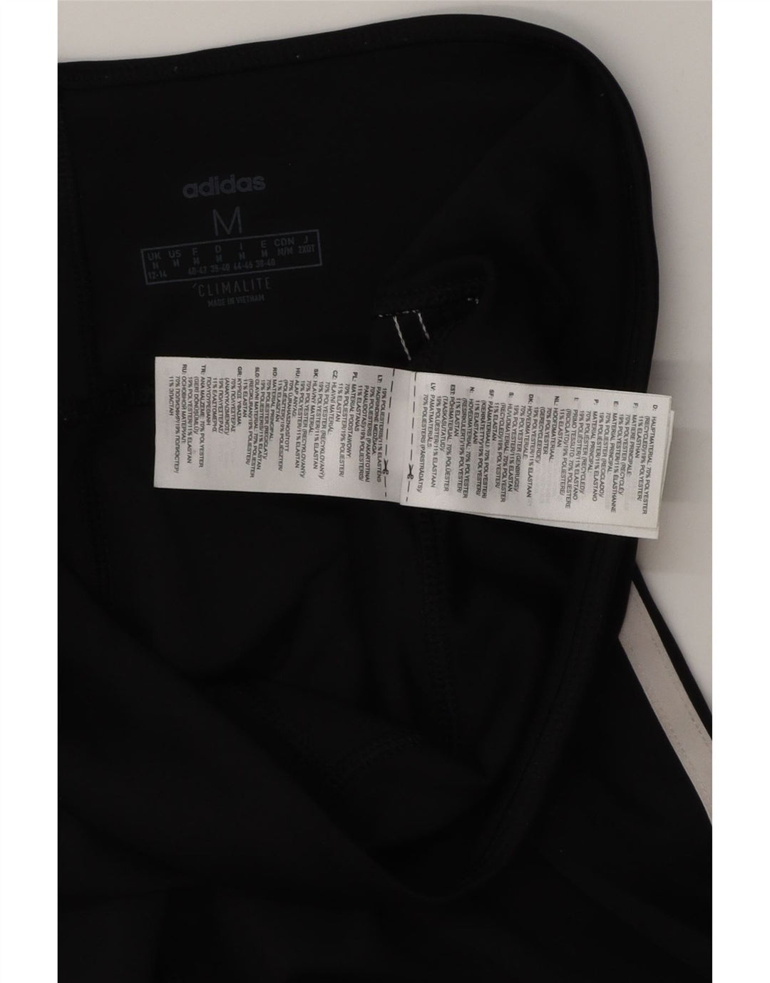 Adidas Γυναικεία κολάν Capri Climalite UK 12/14 Μεσαίο μαύρο πολυεστέρα