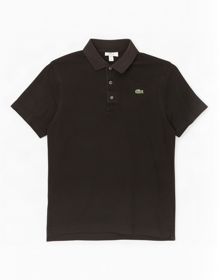 Ανδρικό πουκάμισο πόλο Lacoste, μέγεθος 5, μεγάλο μαύρο βαμβακερό