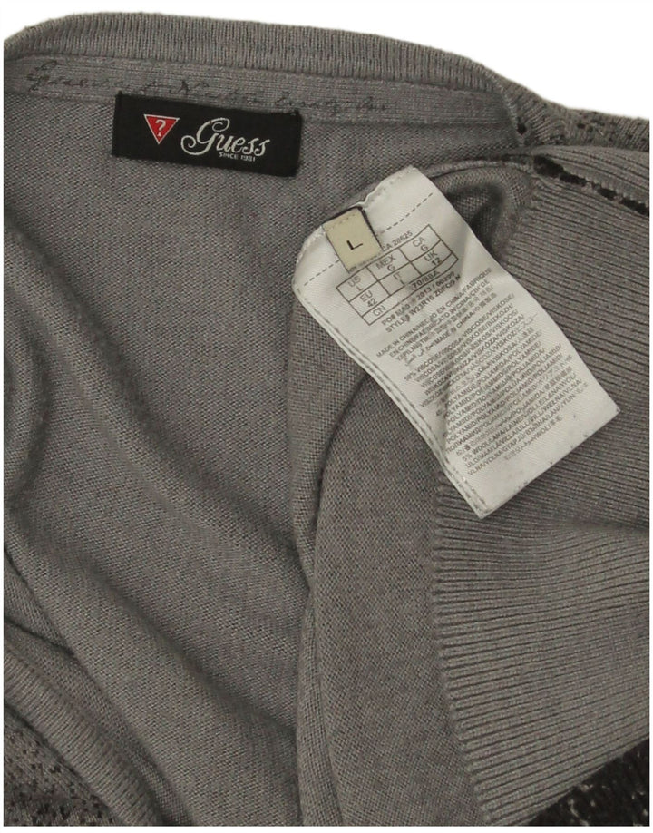 Γυναικεία ζακέτα Guess UK 12 μεσαία γκρι βισκόζη
