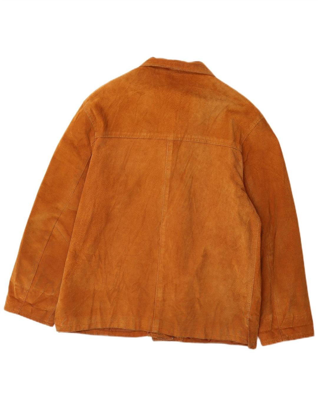 VINTAGE Γυναικείο Suede Jacket UK 14 Δερμάτινο μεσαίο καφέ