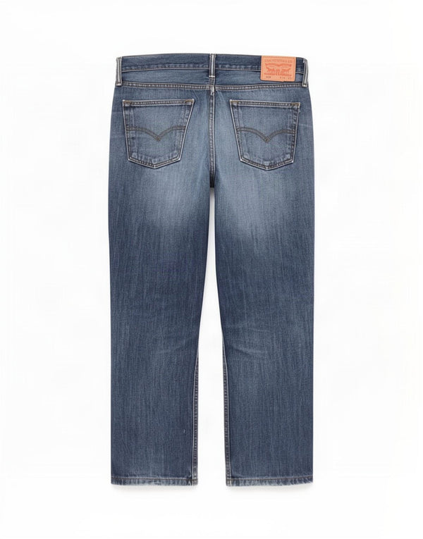 Levi's Mens 514 Distressed Straight Jeans W34 L30 Blue Cotton
