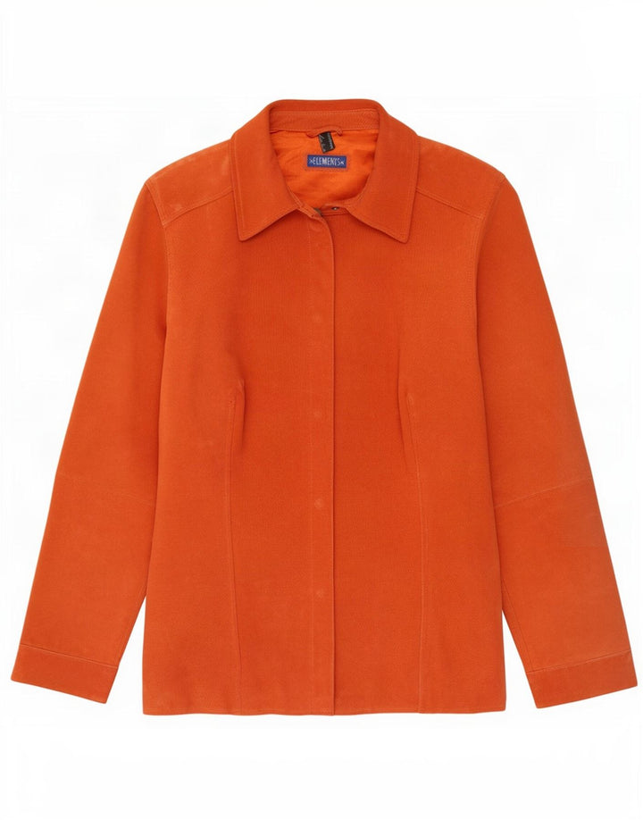 Elements Γυναικείο Suede Jacket UK 14 μεγάλο πορτοκαλί δέρμα