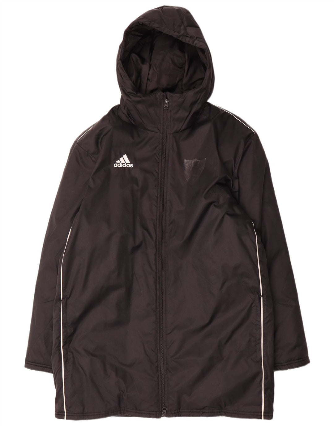 Ανδρικό παλτό Adidas με κουκούλα UK 38 Μεσαίο Μαύρο Πολυεστέρας