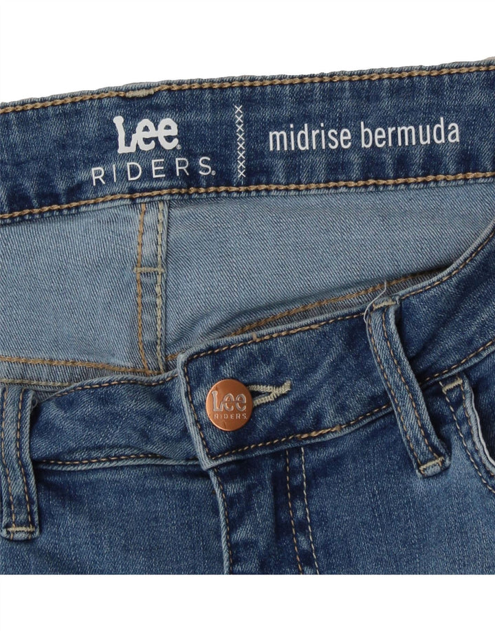 LEE Womens Riders Mid Rise Denim Bermuda Shorts W34 Large  Blue Vintage Lee and Second-Hand Lee from Messina Hembry 