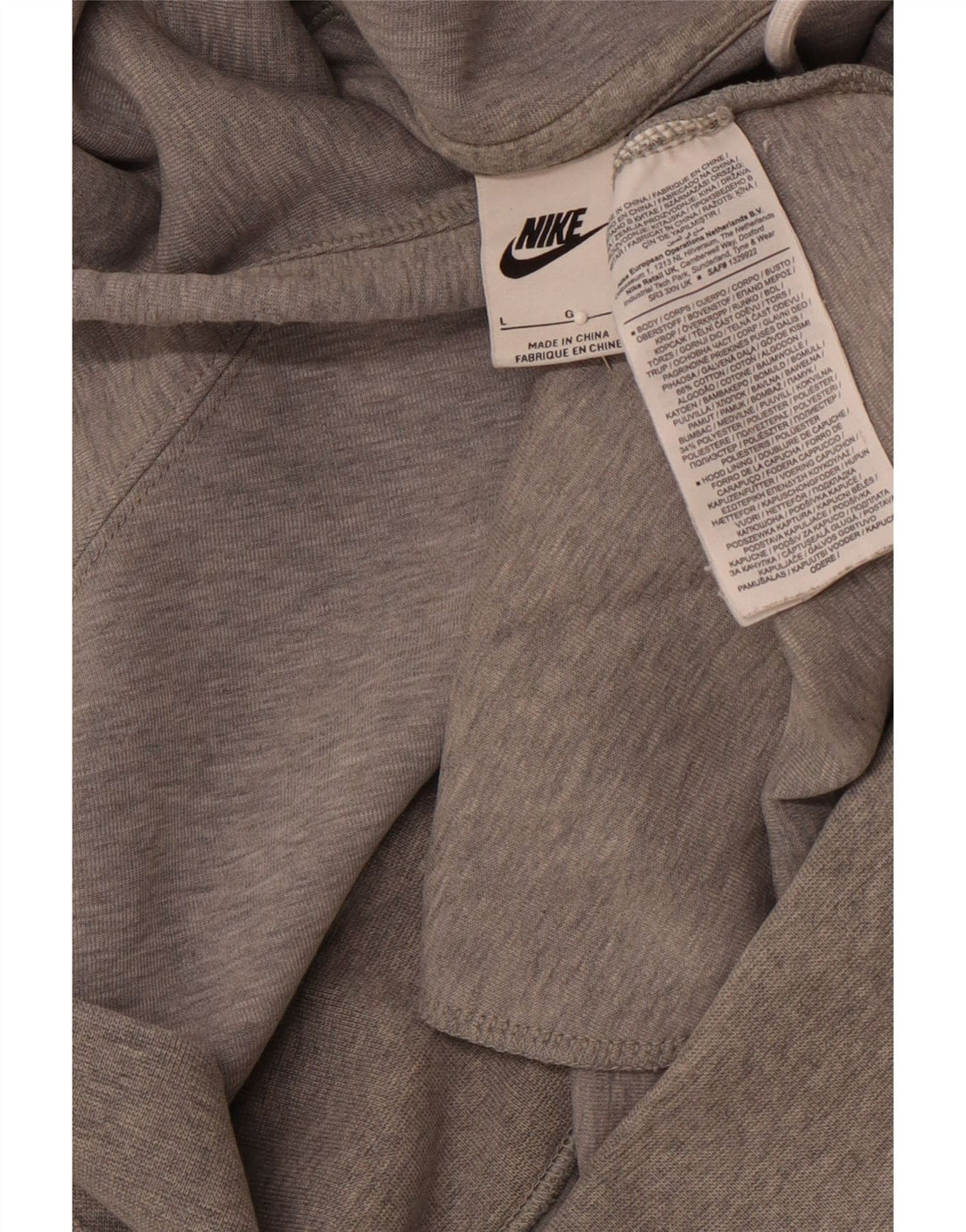 Ανδρικό γραφικό φούτερ NIKE, μεγάλο γκρι βαμβακερό