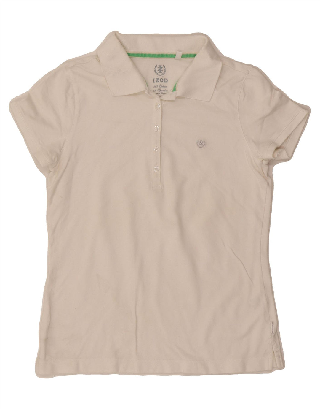 IZOD Womens Polo Shirt UK 12 Medium White Cotton Vintage Izod and Second-Hand Izod from Messina Hembry 