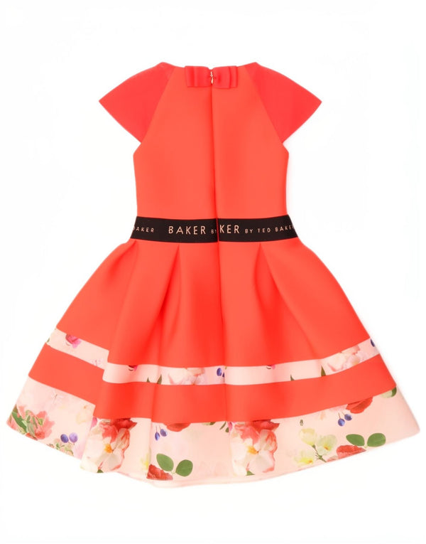 Ted Baker Girls A-Line φόρεμα 9-10 ετών Κόκκινο λουλούδι από πολυεστέρα