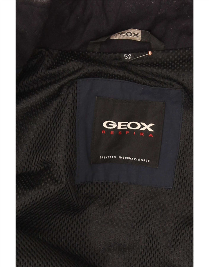 Geox Mens Respira Utility Jacket IT 52 XL Navy Blue Polyamide
