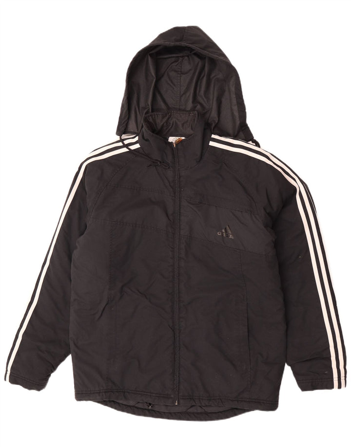 Ανδρικό τζάκετ με κουκούλα Adidas UK 36 Small Black Polyamide
