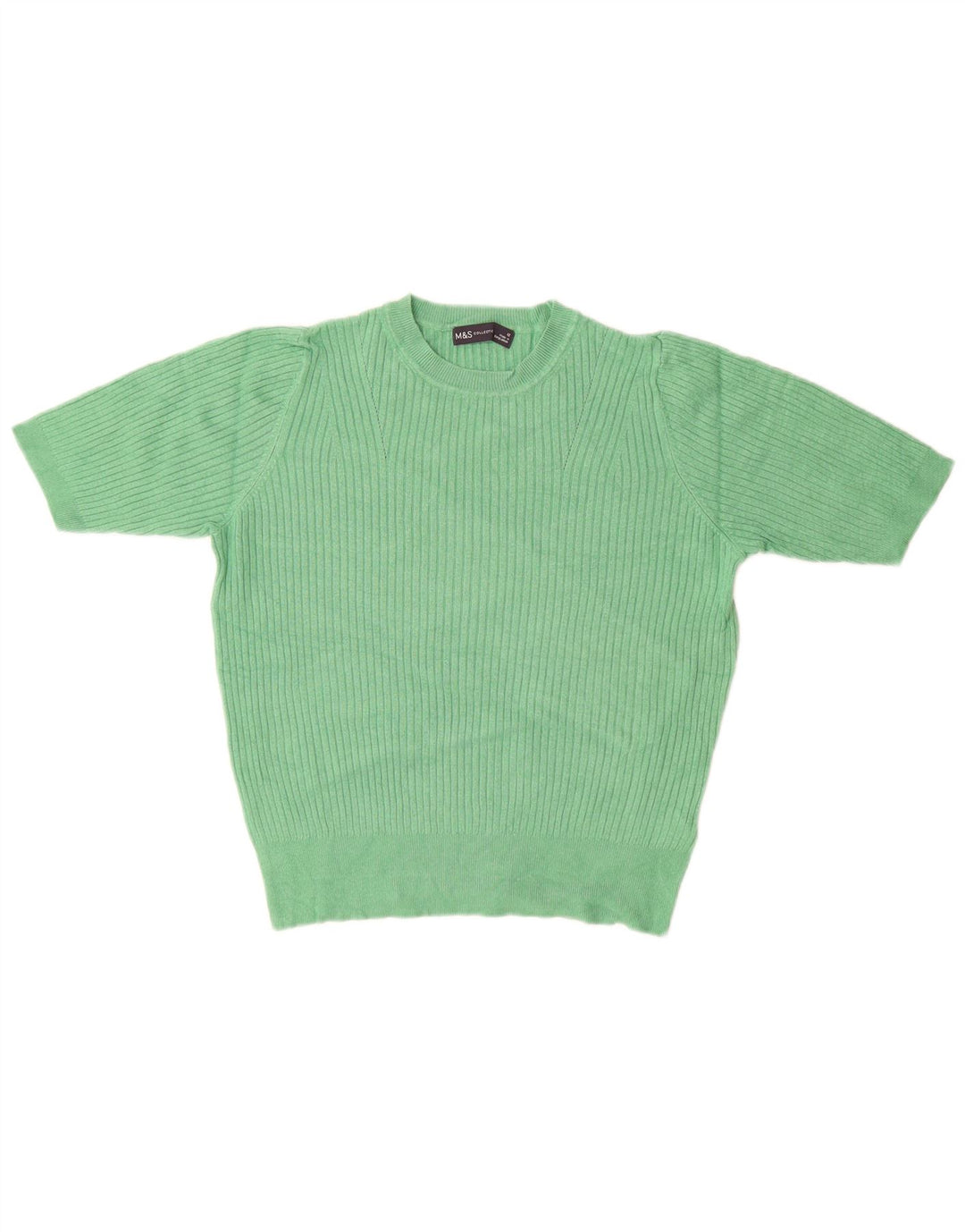 MARKS & SPENCER Γυναικείο πουλόβερ με λαιμόκοψη UK 12 Medium Green