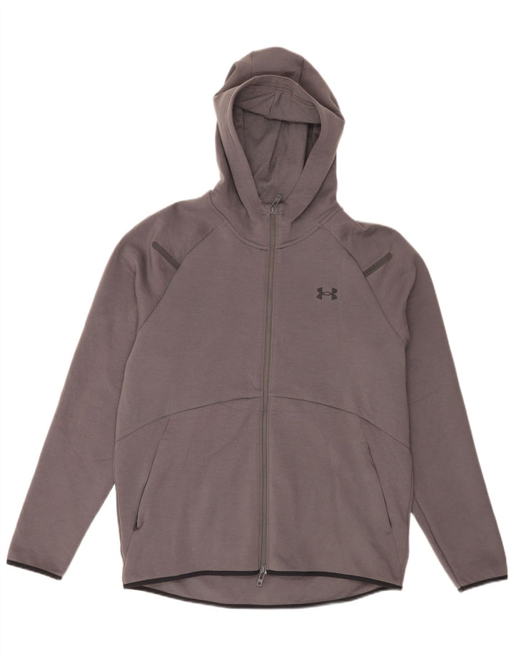 Under Armour Ανδρικό πουλόβερ με φερμουάρ με κουκούλα μεγάλο γκρι πολυεστέρα