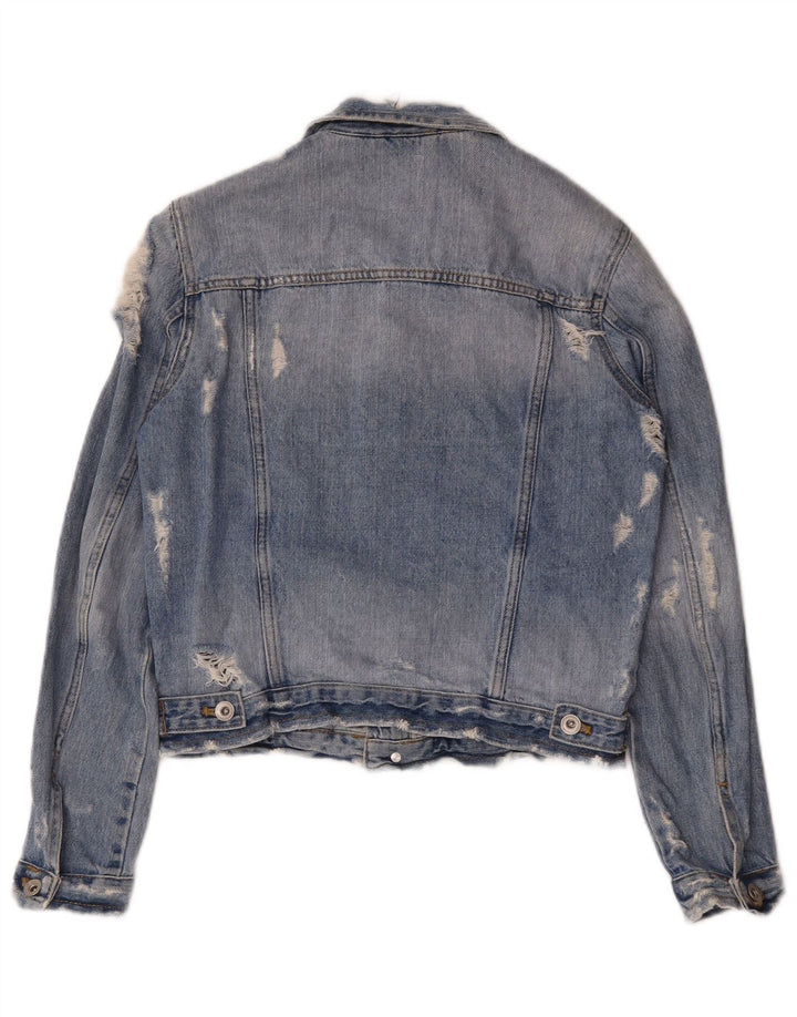 Zara Γυναικείο Τζιν Μπουφάν UK 10 Small Blue