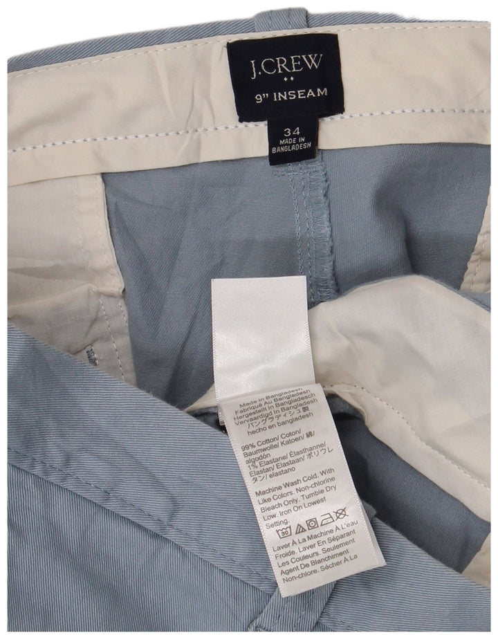 J. CREW Ανδρικό σορτς Chino W34 μεγάλο μπλε βαμβακερό