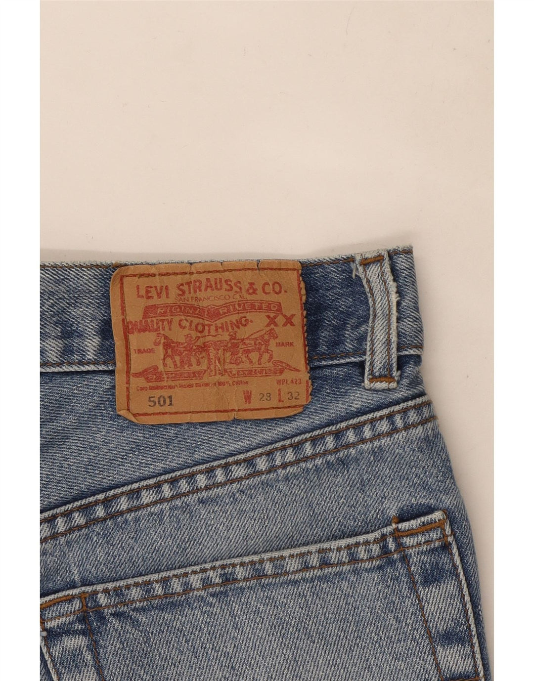 Γυναικείο σορτς Levi's 501 τζιν W28 μεσαίο μπλε