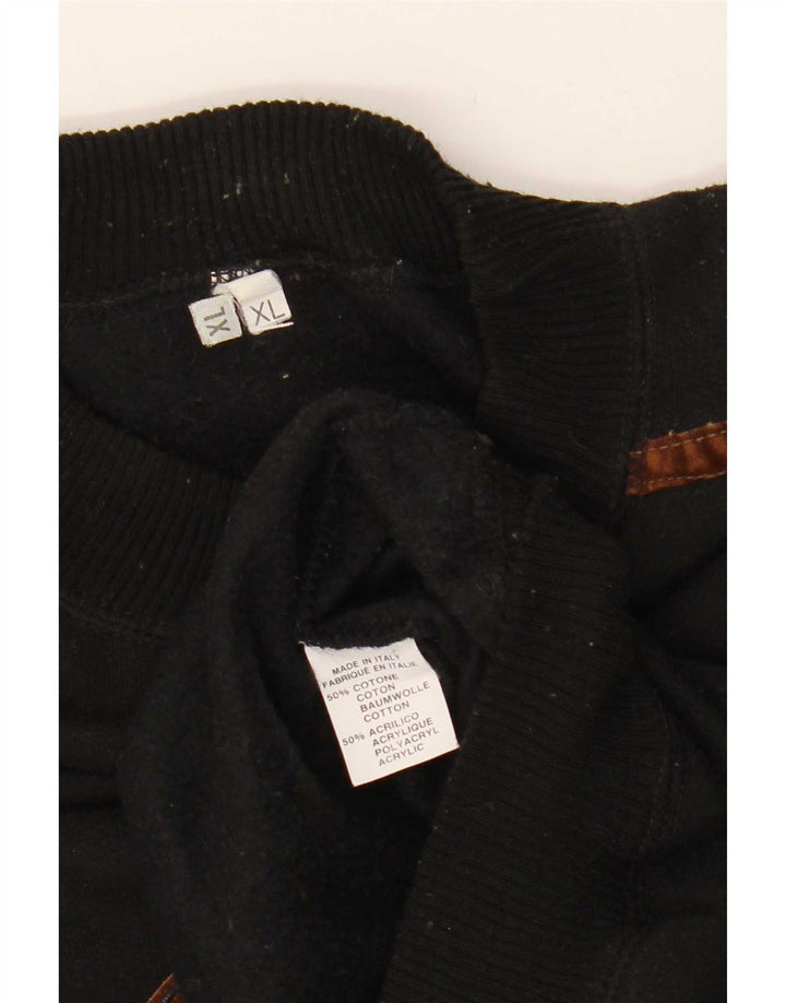Vintage ανδρικό γραφικό φούτερ Jumper XL Μαύρο βαμβακερό