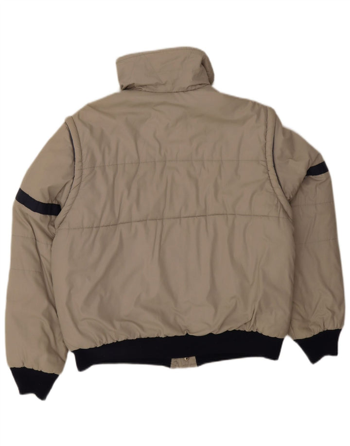 Vintage Ανδρικό Utility Jacket UK 38 Medium Grey Colorblock Polyester