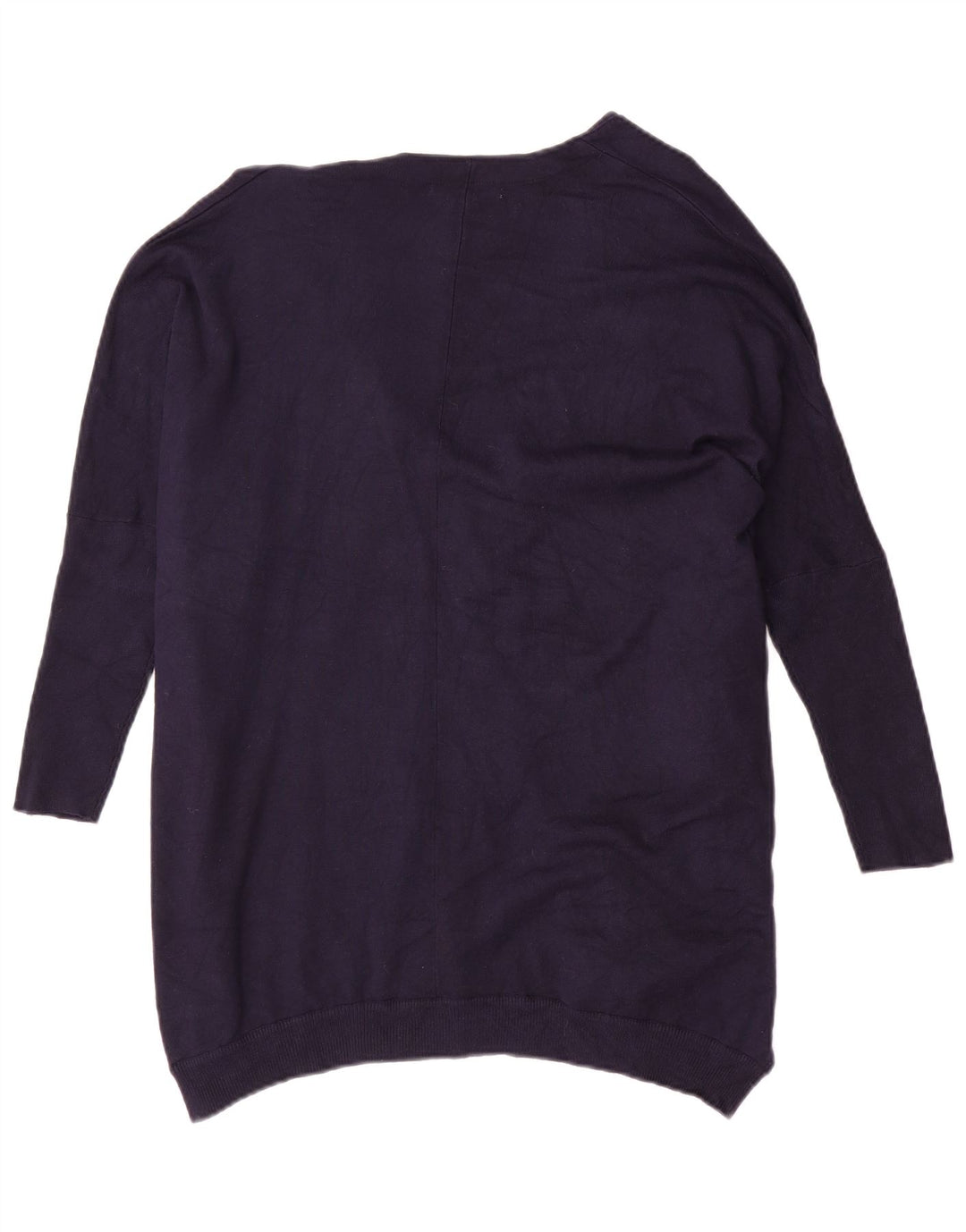 ZARA Γυναικείο κοντομάνικο πουλόβερ UK 14 Medium Navy Blue