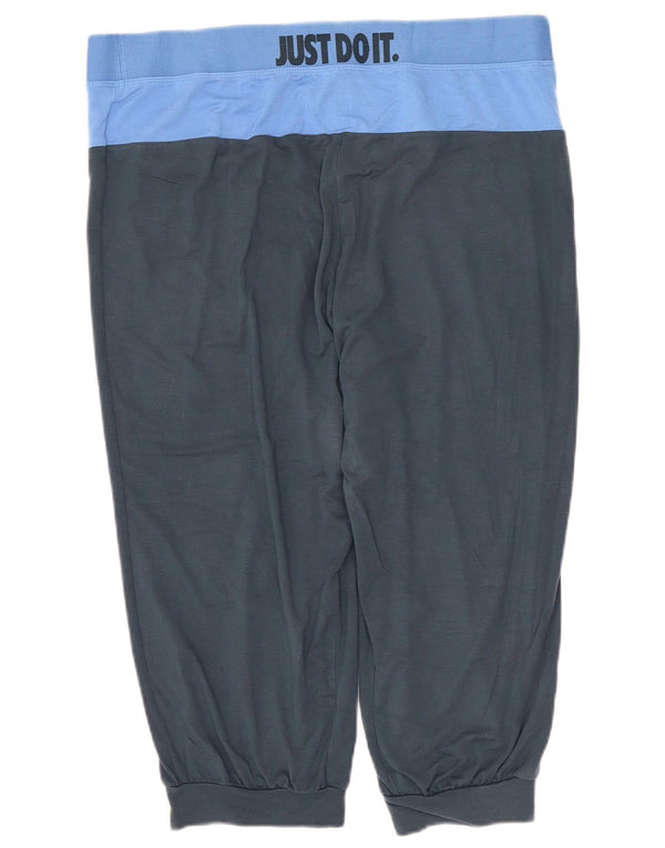 Γυναικεία γραφικά αθλητικά σορτς Nike Dri Fit UK 10 Small Navy Blue Colorblock