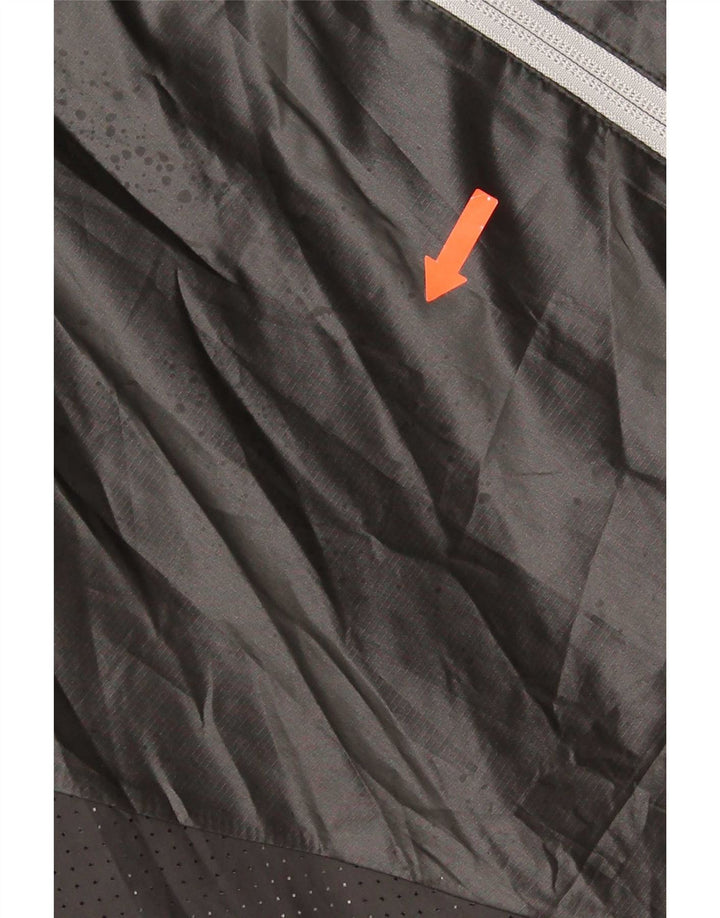 Adidas Ανδρικό μπουφάν βροχής UK 42 XL Μαύρο Colourblock Πολυεστέρας