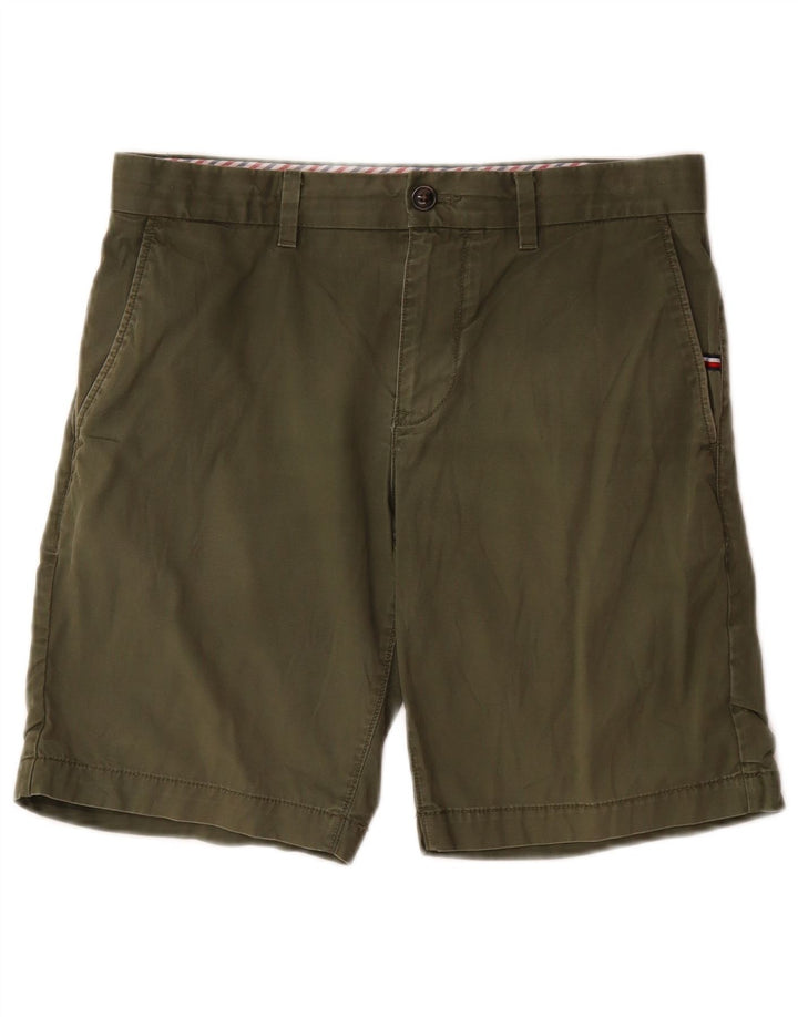 Ανδρικό σορτς Chino Tommy Hilfiger W30 από μεσαίο χακί βαμβακερό