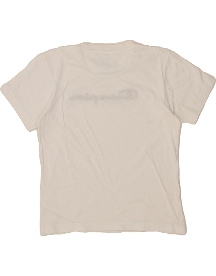 CHAMPION Boys Graphic T-Shirt Top 9-10 Years Medium White Cotton Vintage Champion and Second-Hand Champion from Messina Hembry 