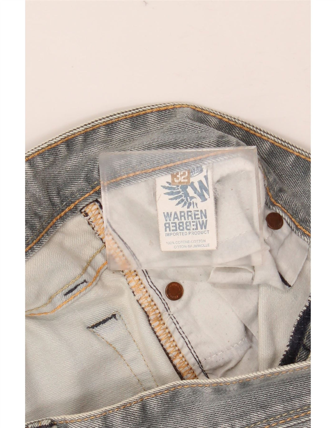 WARREN WEBBER Ανδρικό ίσιο τζιν W32 L35 Γκρι βαμβακερό