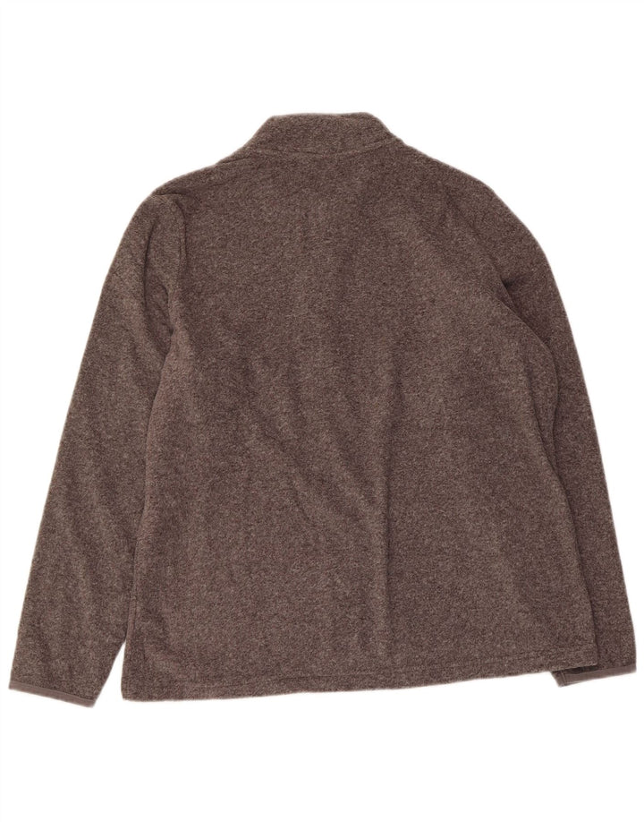 Marks & Spencer Γυναικείο Fleece Jacket UK 16 Large Grey Flecked Polyester
