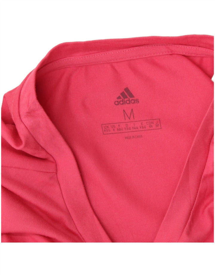Γυναικείο γραφικό μπλουζάκι Adidas Top UK 12/14 Medium Pink Polyester