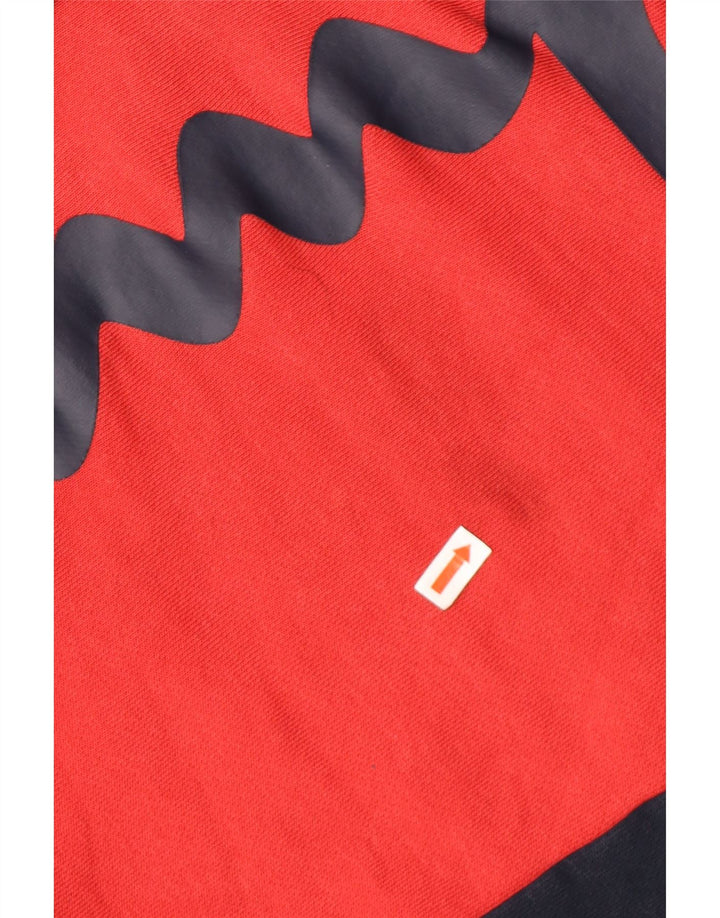 CHAMPION Γυναικεία γραφικά κουκούλα UK 16 Large Red Colourblock