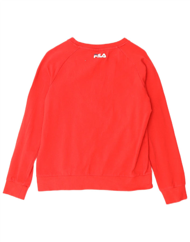 Fila Γυναικείο Φούτερ γραφικό Jumper UK 10 Small Red Cotton