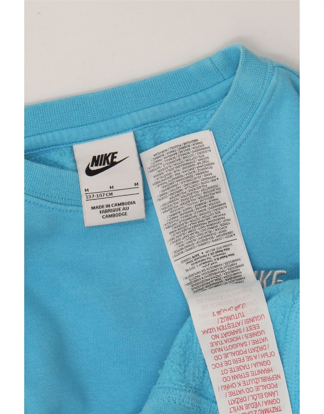 NIKE Φούτερ αγοριών Jumper 10-11 ετών Μεσαίο μπλε βαμβακερό