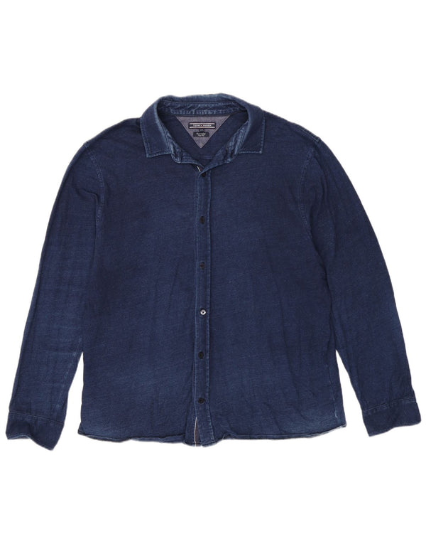 Tommy Hilfiger Ανδρικό πουκάμισο Slim Fit 2XL Navy Blue