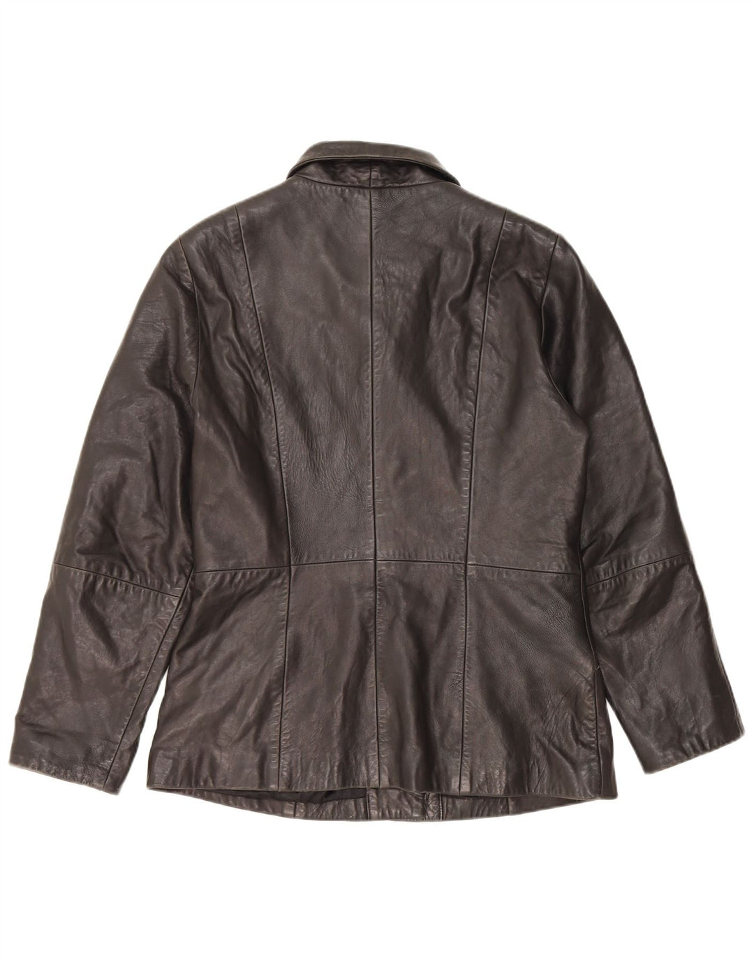 Γυναικείο δερμάτινο μπουφάν UK 18 XL Μαύρο Δερμάτινο με 3 κουμπιά MAURITIUS