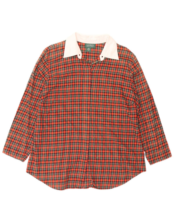 RALPH LAUREN Γυναικείο πουκάμισο Μπλούζα UK 18 XL Red Check