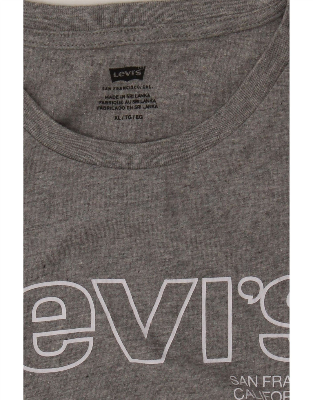 LEVI'S Mens Graphic T-Shirt Top XL Grey