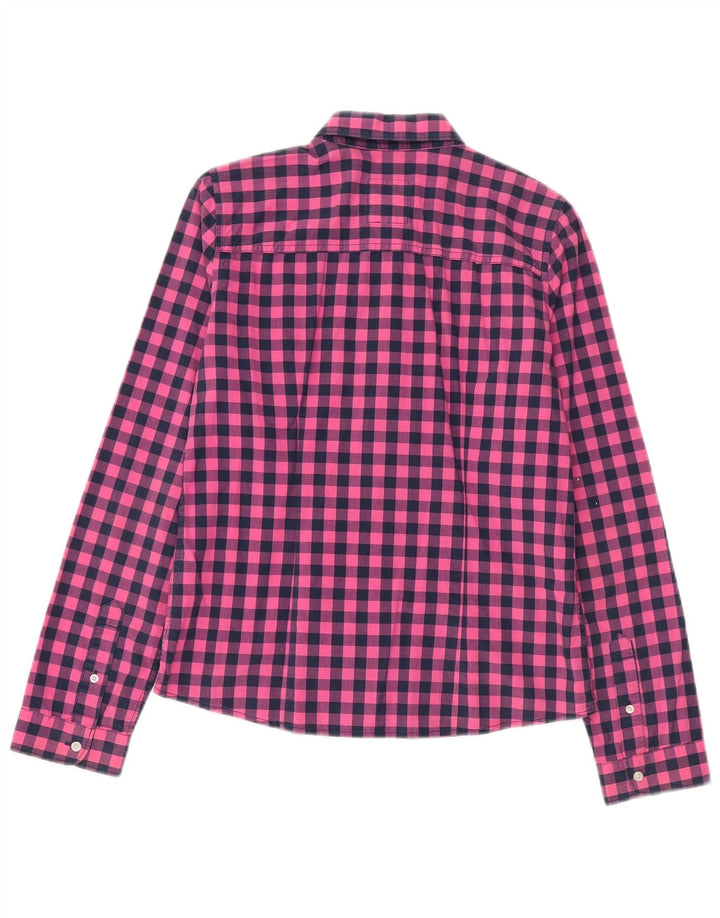 Γυναικείο πουκάμισο Hollister UK 14 Μεσαίο ροζ βαμβακερό Gingham