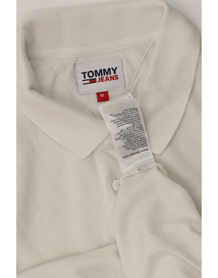Ανδρικό πουκάμισο πόλο Tommy Hilfiger, μεσαίο λευκό βαμβακερό