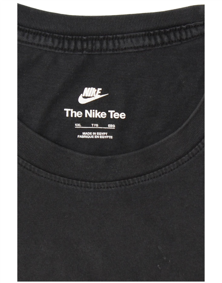 Ανδρικό T-Shirt NIKE Top 2XL Μαύρο βαμβακερό