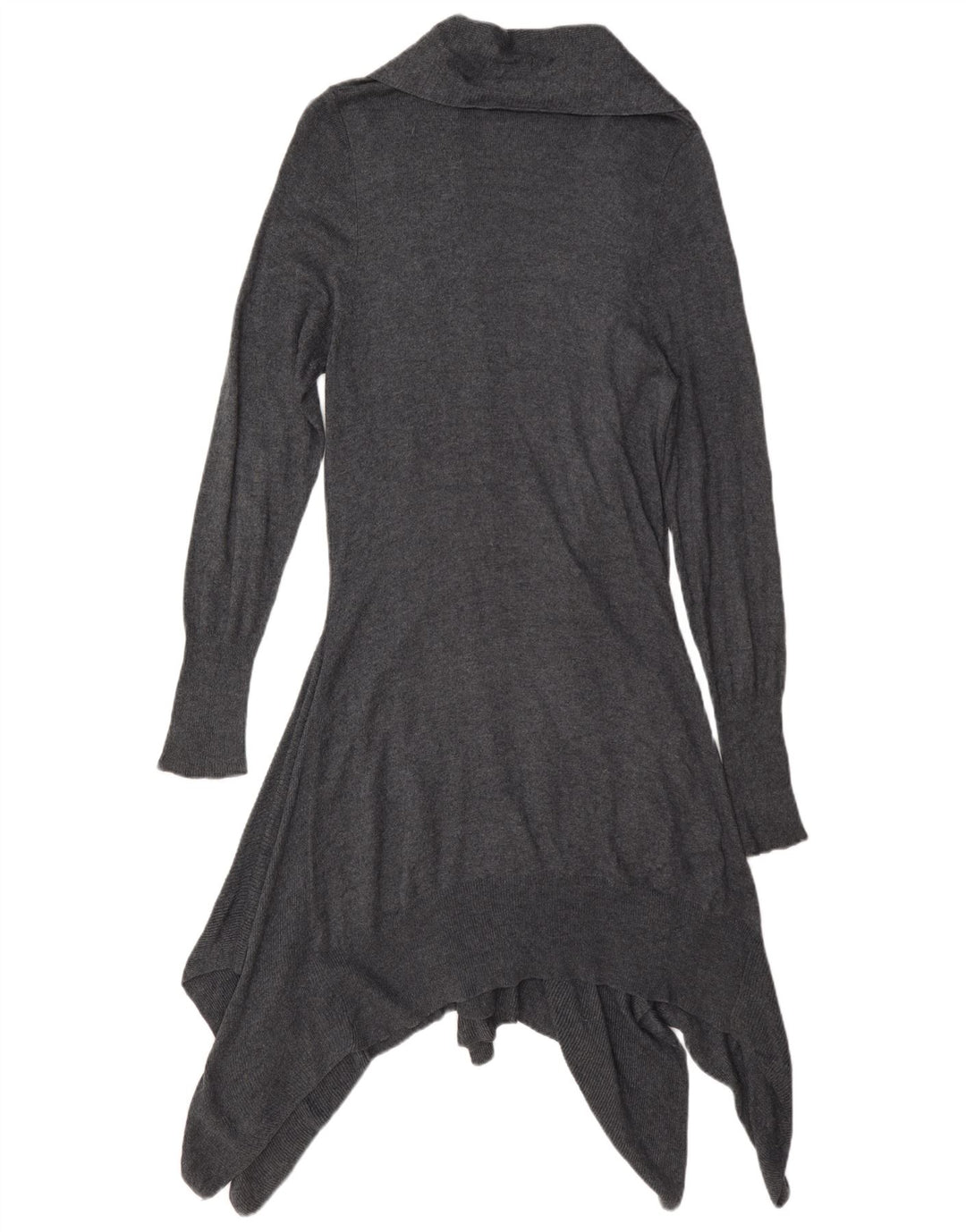 Marks & Spencer Γυναικείο ασύμμετρο πουλόβερ ζακέτα UK 14 Medium Grey
