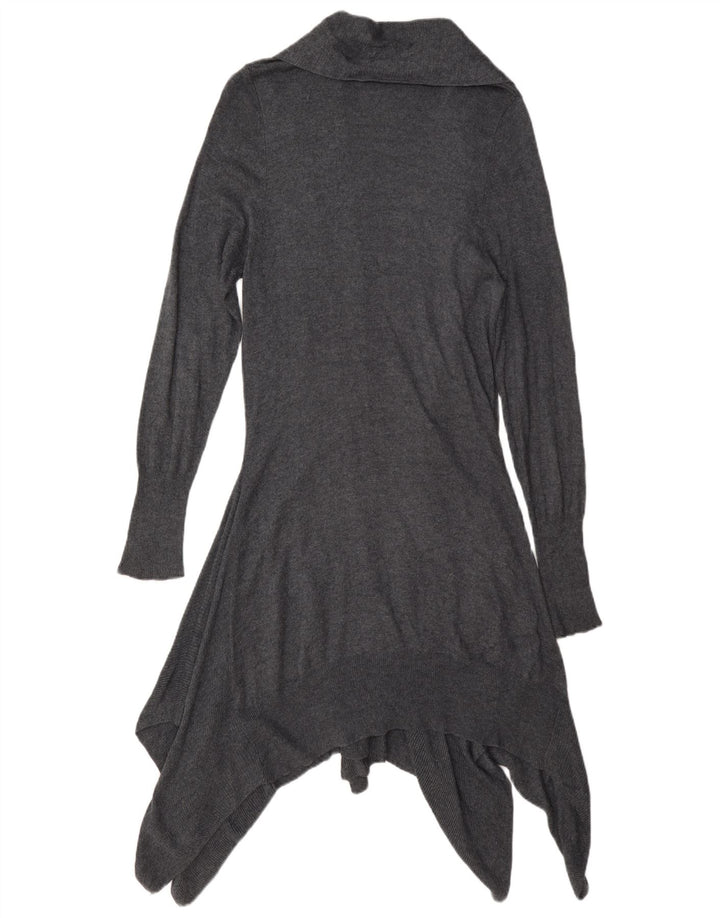 Marks & Spencer Γυναικείο ασύμμετρο πουλόβερ ζακέτα UK 14 Medium Grey