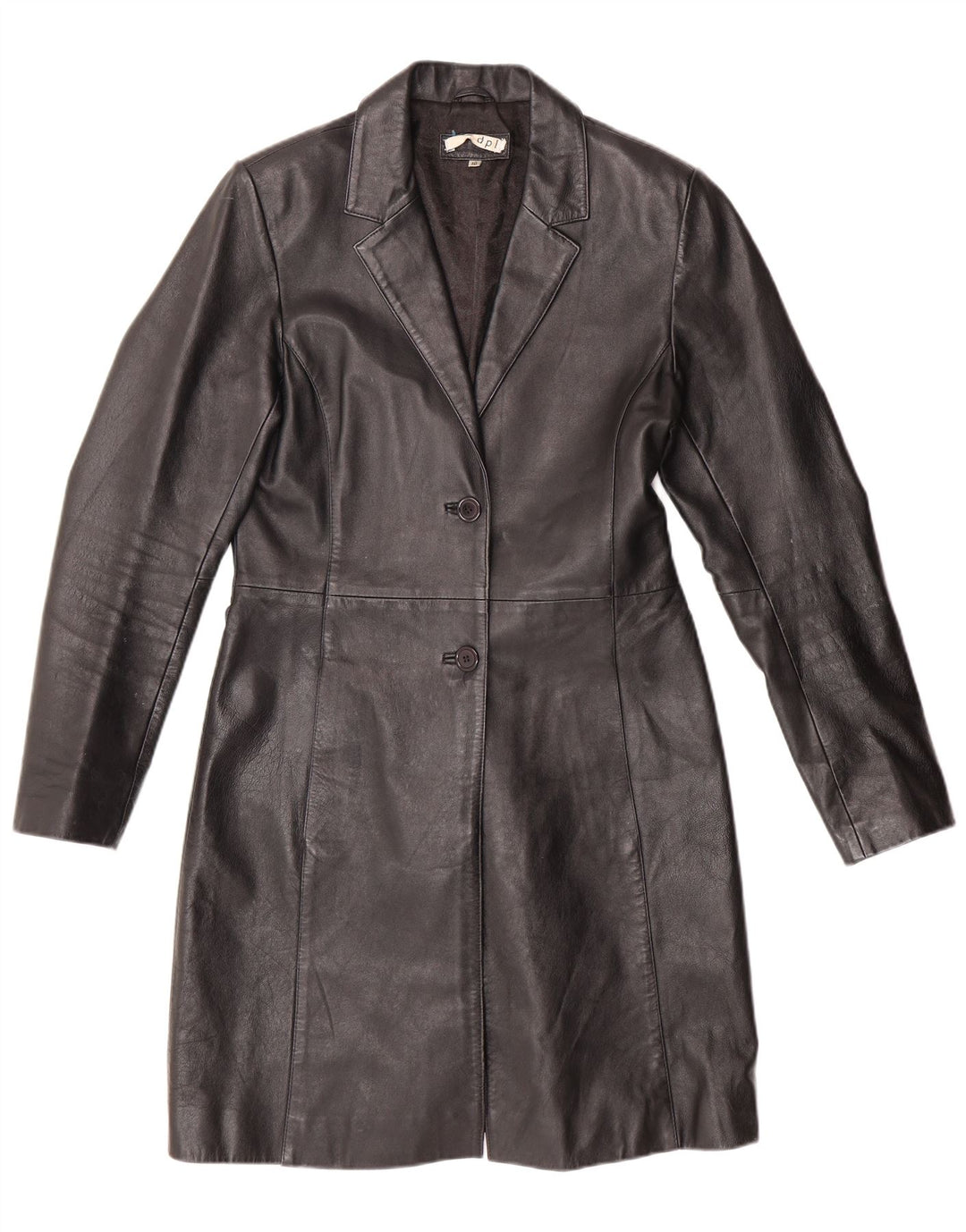 DPL Γυναικείο Δερμάτινο Παλτό UK 10 Small Black Leather