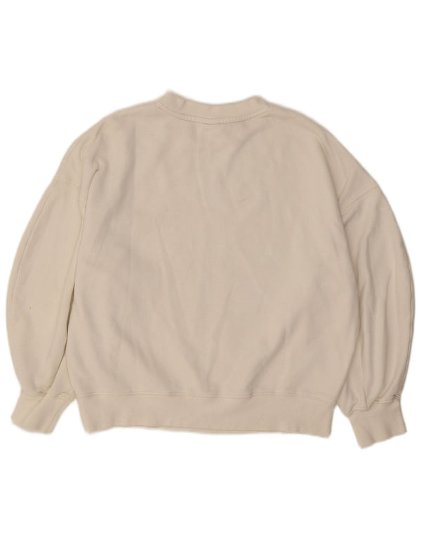 Puma Γυναικεία φούτερ υπερμεγέθη Jumper UK 10 Small White Βαμβακερό