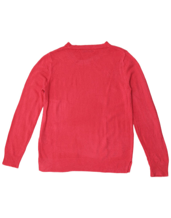 Marks & Spencer Γυναικείο πουλόβερ με λαιμόκαυστο UK 12 Medium Pink Acrylic